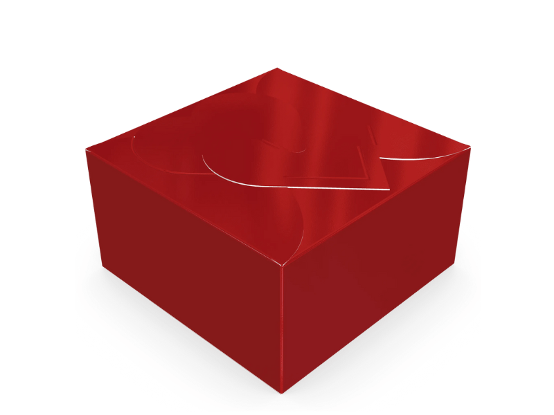 Caixa para 4 Doces Vermelha c/ 10 unidades 6,5x6,5x3,5 cm - Ideia Embalagens