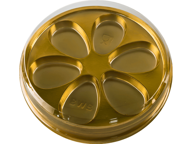 Caixa para Degustação Bombons Gourmet Dourado N4360 - Bwb