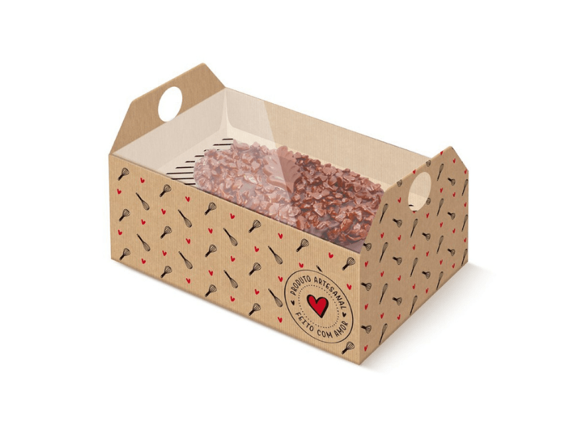 Caixa para Meio Ovo de 250g Kraft Doçura c/ 6 unidades - Cromus