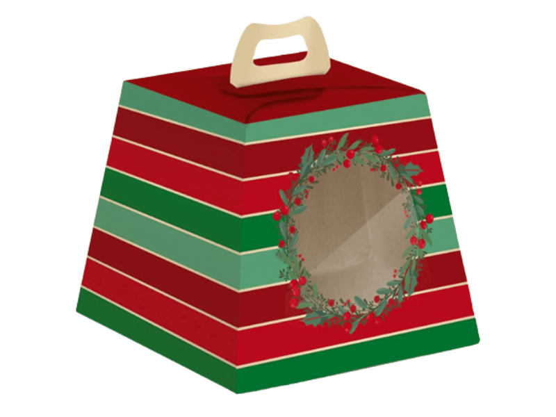 Caixa para Panetone Natalie c/ Visor 19x19x16,5 cm - Cromus