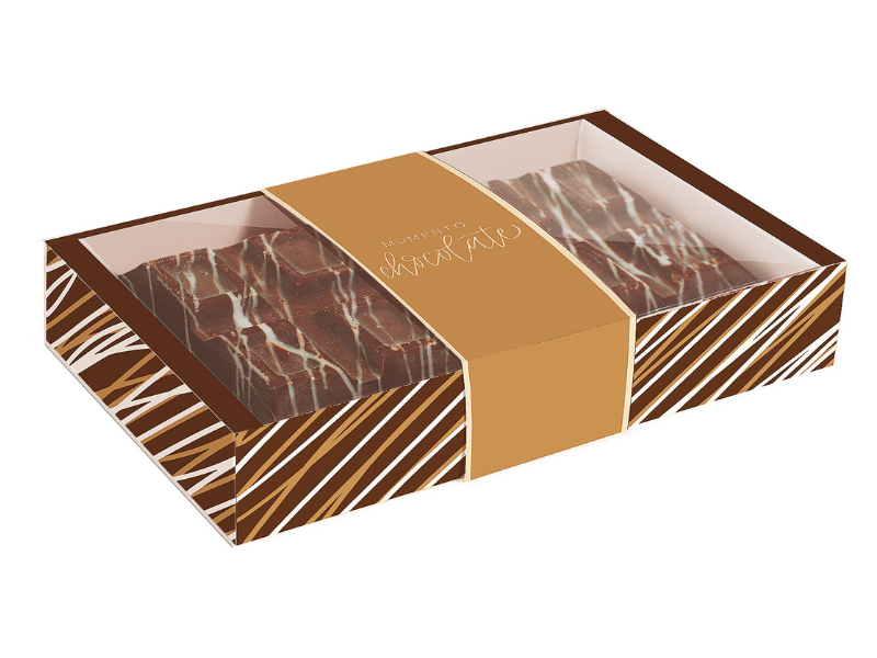 Caixa para Tablete de 300g Tons de Chocolate c/ 10 unidades - Cromus  