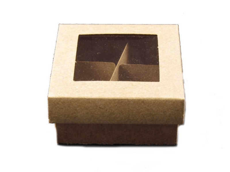 Caixa para Doces Kraft 8x8x4 cm - Agabox