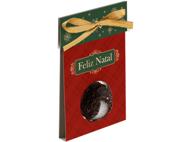 Cartão Blister para Brigadeiro Natal cx c/12 unidades - Ideia Embalagens 