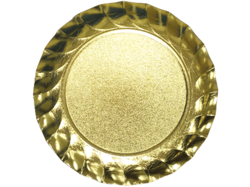 Disco Laminado para Bolos Vulcão 22 cm Ouro - Ultrafest