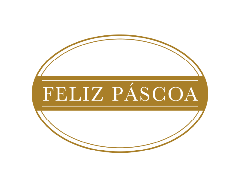 Etiqueta Feliz Páscoa Ouro c/ 100 unidades - Ideia Embalagens 