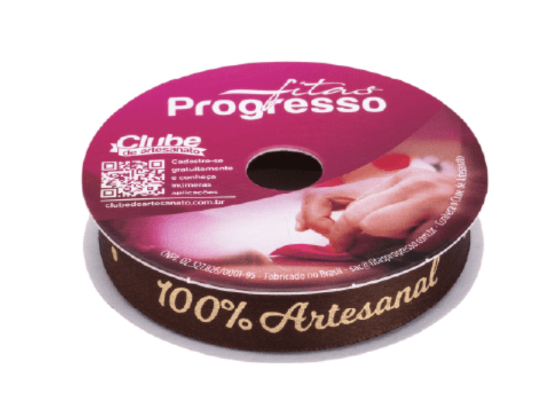 Fita de Cetim 100% Artesanal n°3 ECF003H Cor 314 - Progresso