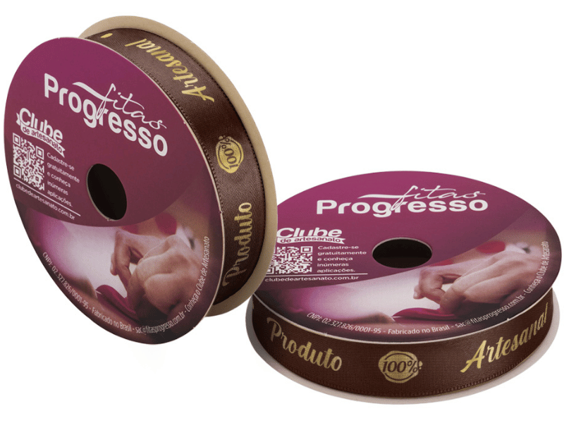 Fita de Cetim Decorativa 100% Artesanal nº 3 ECF003H Cor 483 - Progresso