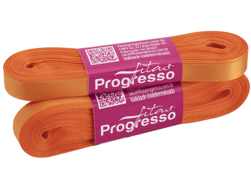 Fita de Cetim Decorativa Laranja 10mm nº 2 CF002 Cor 066 - Progresso