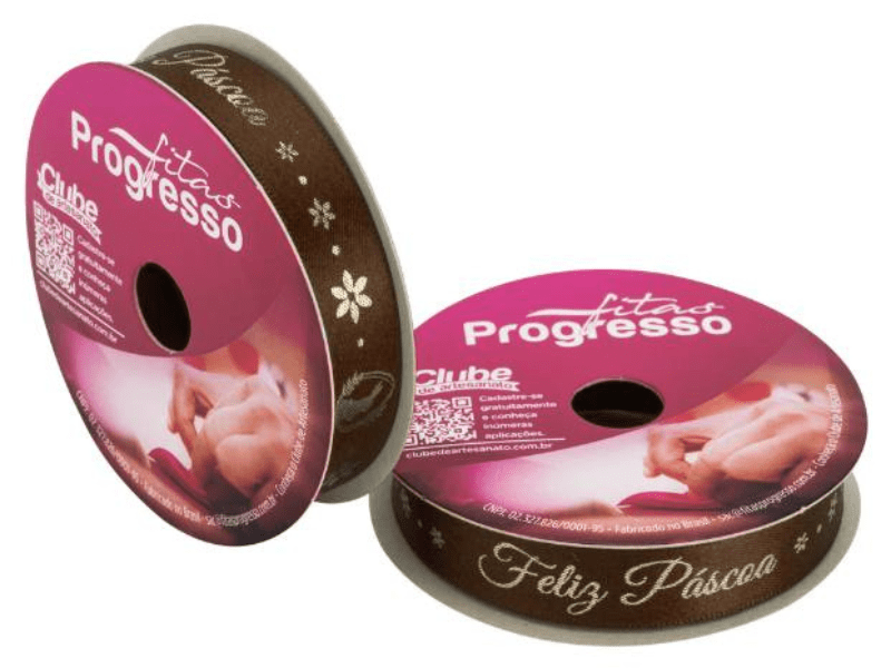 Fita de Cetim Feliz Páscoa n°3 CF443 - Progresso