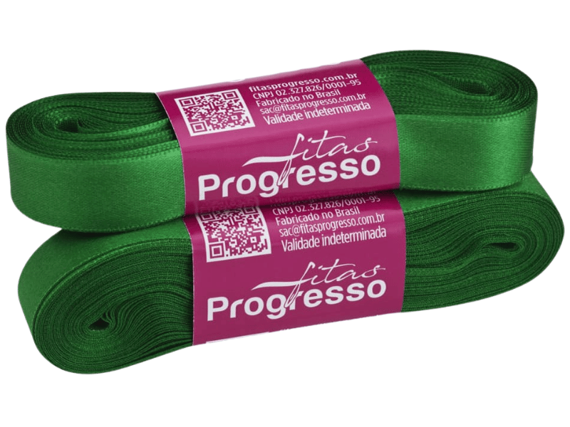 Fita de Cetim Verde Bandeira n°3 CF003 Cor 217 - Progresso
