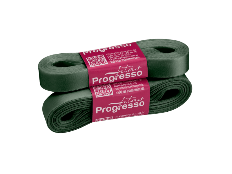 Fita de Cetim Verde Oliva n°3 CF 003 Cor 2059 - Progresso