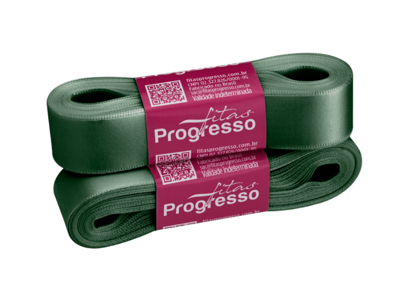 Fita de Cetim Verde Oliva n°5 CF 005 Cor 2059 - Progresso 