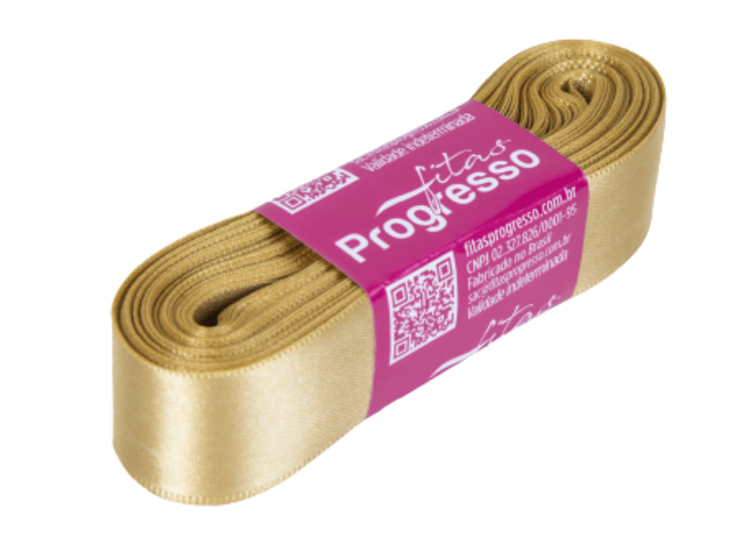 Fita de Cetim Ouro n°5 CF005 Cor 228 - Progresso