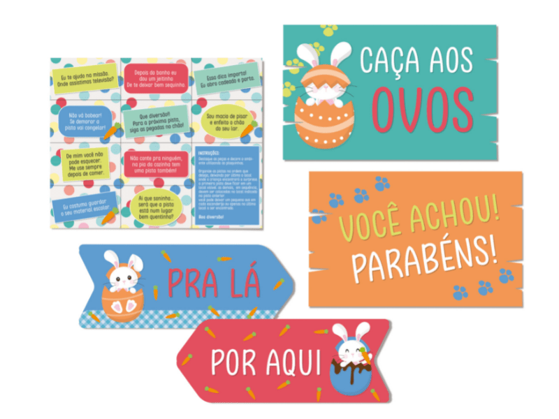 Kit Caça aos Ovos Surpresa de Páscoa - Cromus