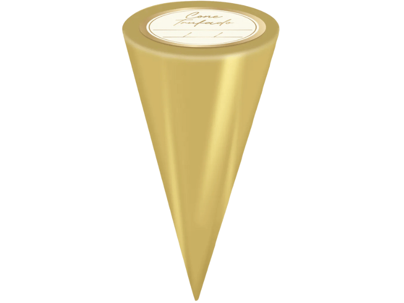 Kit Cone Festa Metalizado c/ Etiquetas Ouro c/ 50 unidades - Cromus