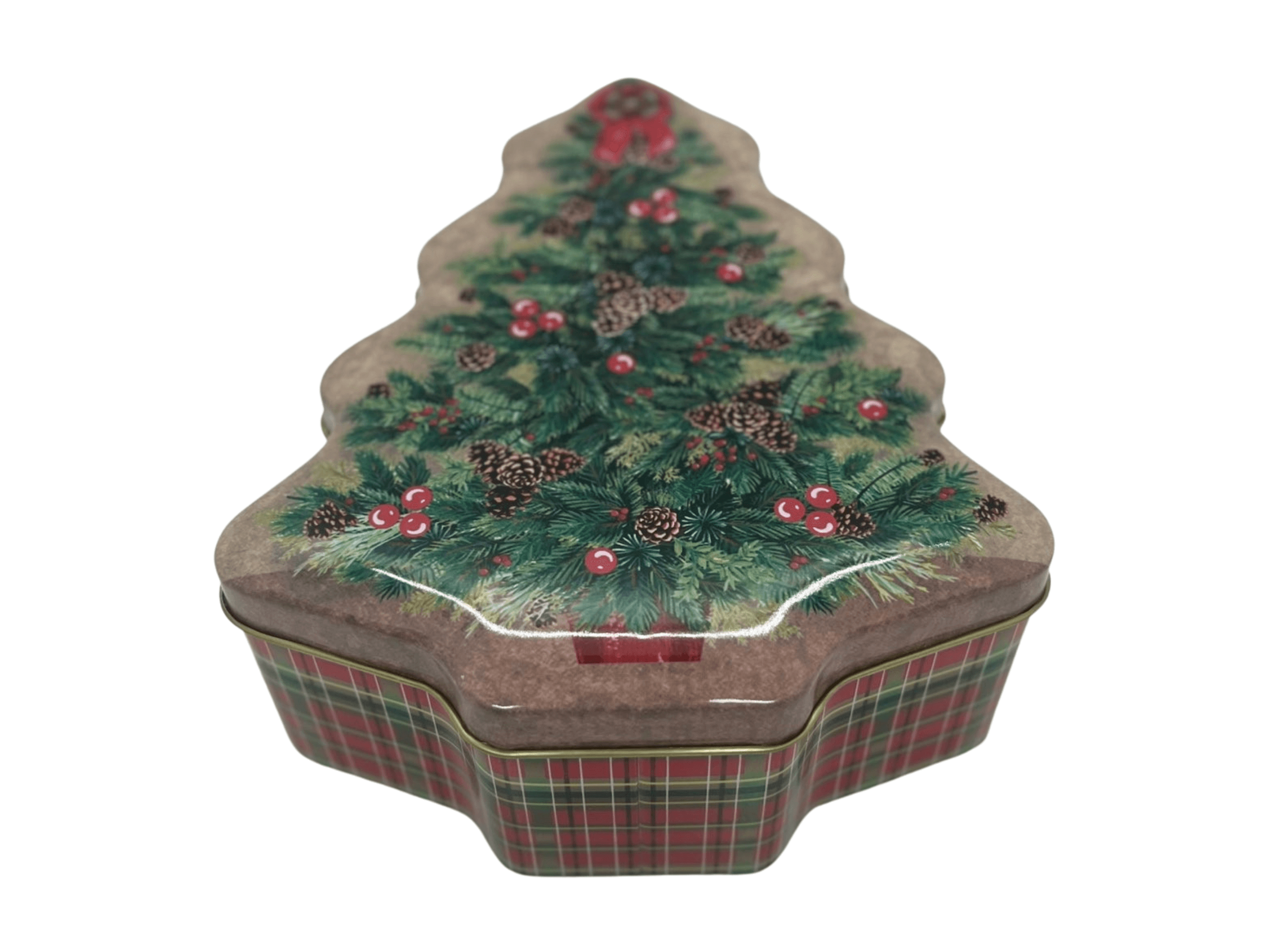 Lata Árvore de Natal com Pinhas 18x15x6,3 cm - Zein