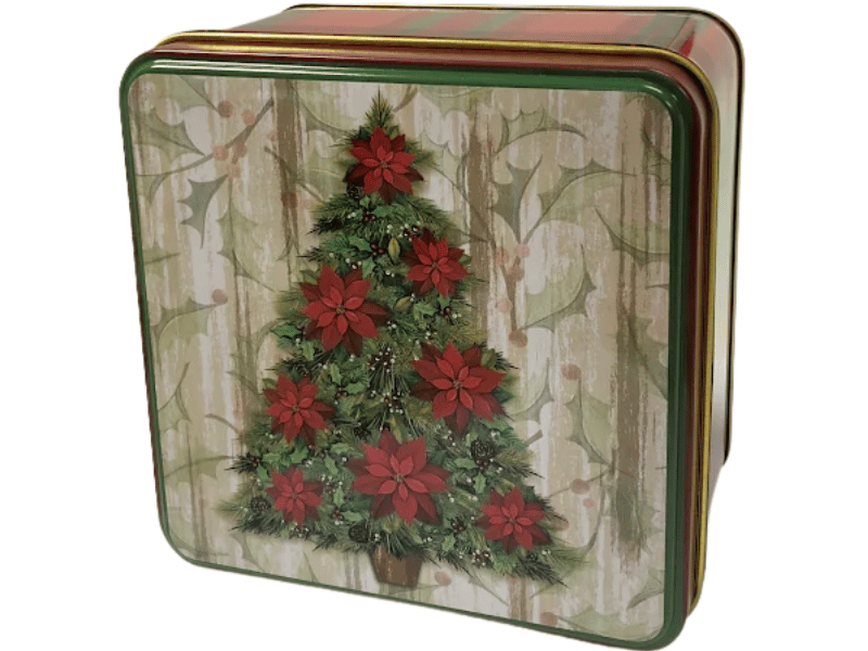 Lata Baixa Quadrada Xadrez Árvore 12x12x7 cm - Zein