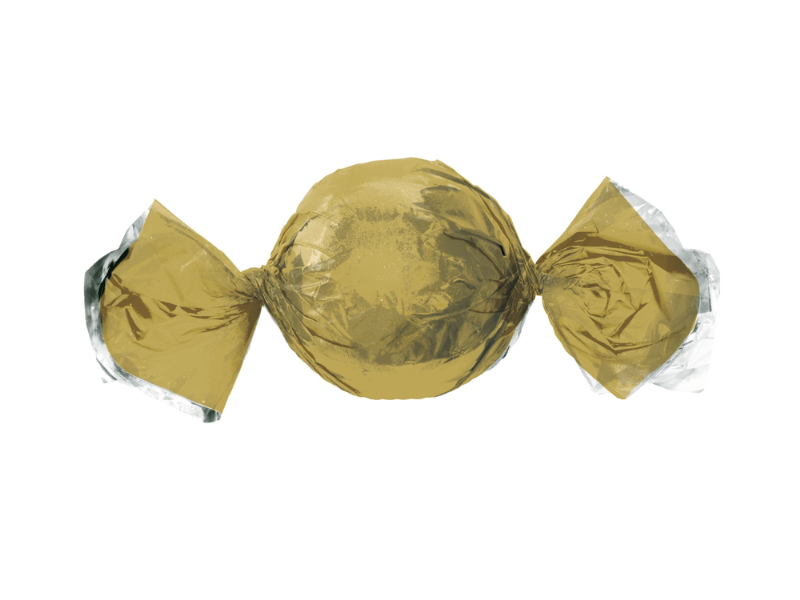 Papel para Trufa Ouro 14,5x15,5 cm c/ 100 unidades - Cromus