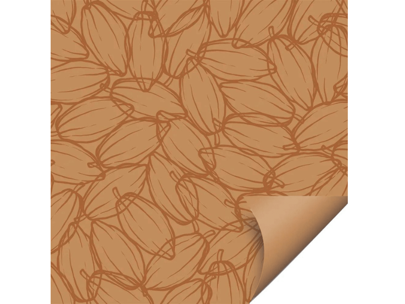 Papel Páscoa Chocolux Marrom 69x89cm c/ 25 unidades- Cromus