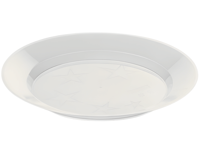 Prato Master 018 Branco 18x2 cm c/ 10 unidades - Plastilânia