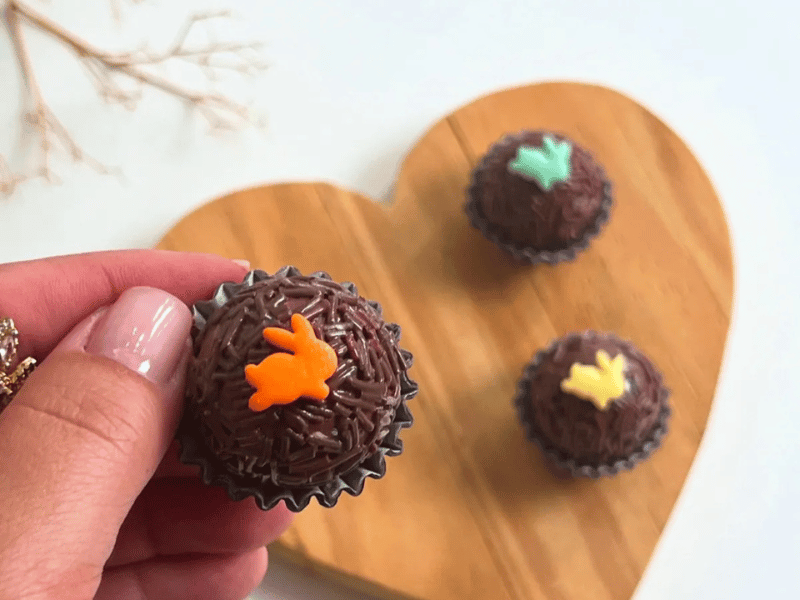 Biscuit Comestível Coelho da Páscoa Coloridos c/ 25 unidades - Meninas do Açúcar