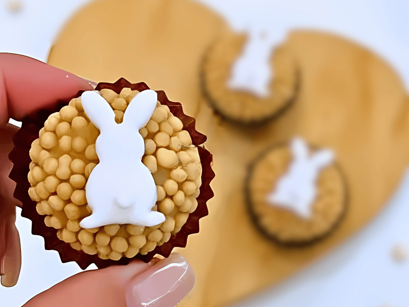 Biscuit Comestível Coelho da Páscoa Feliz c/ 8 unidades - Meninas do Açúcar