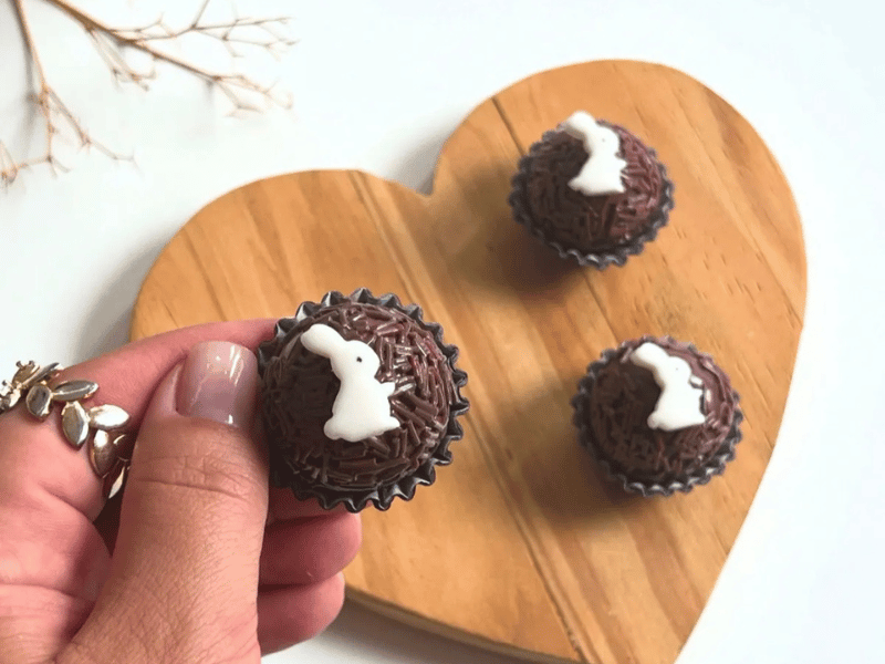 Biscuit Comestível Coelho da Páscoa Sentado c/ 20 unidades - Meninas do Açúcar