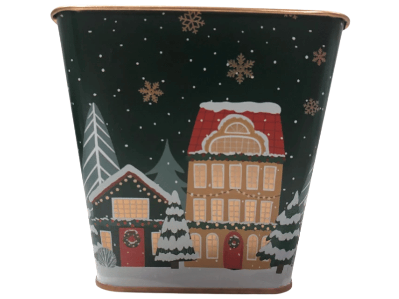 Cachepot Metálica Verde Casa Noel 12,5x12 cm - Tuut