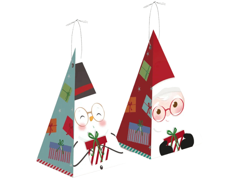 Caixa Árvore Especial Noel Composê 8x8x12 cm c/ 10 unidades - Cromus