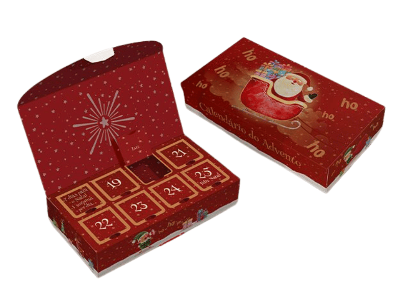 Caixa Calendário Advento Noel - Ideia Embalagens 