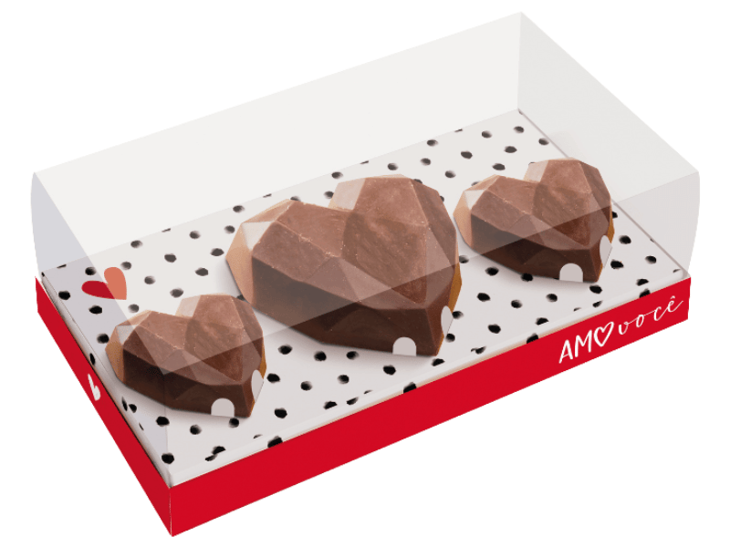 Caixa Coração 200g e 18g Tanto Amor - Cromus