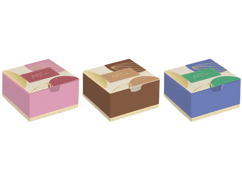 Caixa Divertida Páscoa para 4 Brigadeiros Duo 8,5x8,5x3,5 cm c/ 10 unidades - Cromus