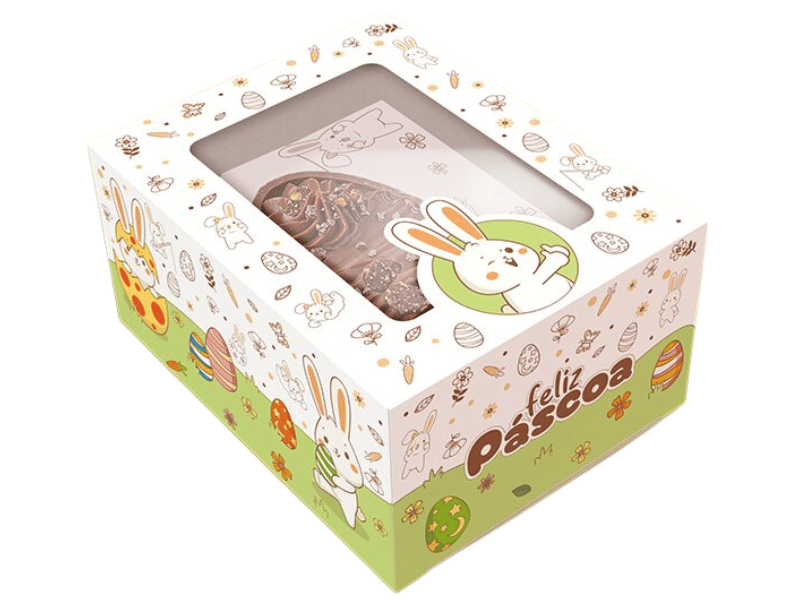 Caixa Gaveta para Meio ovo 100/150g ou 2x50/80g Páscoa Colorir - Ideia Embalagens