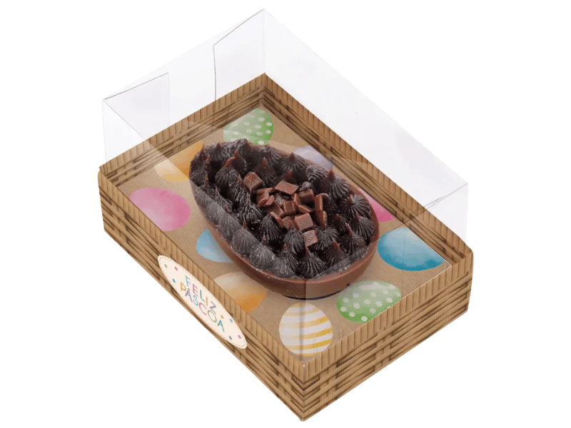 Caixa Horizonte para Meio Ovo Kraft Rainbow 50g c/ 6 unidades - Cromus