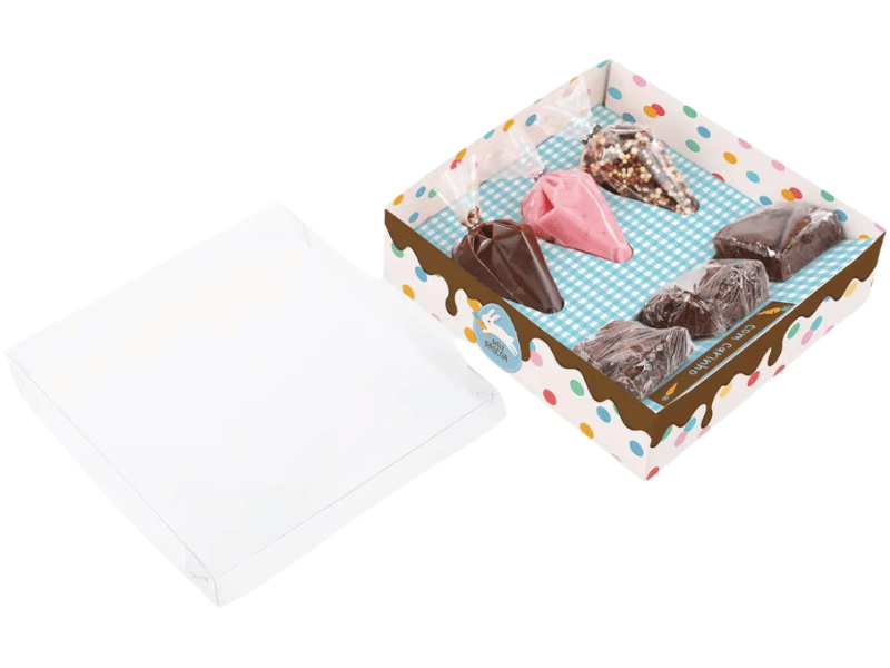 Caixa Kit Confeiteiro Decorar Páscoa 15x16x4,5 cm - Cromus