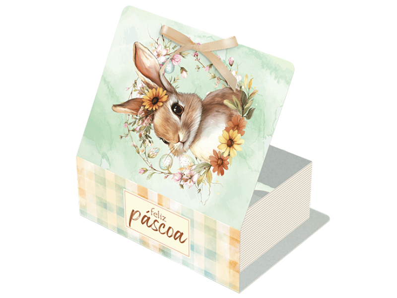 Caixa Livro Páscoa Encantos para 4 Doces - Ideia Embalagens