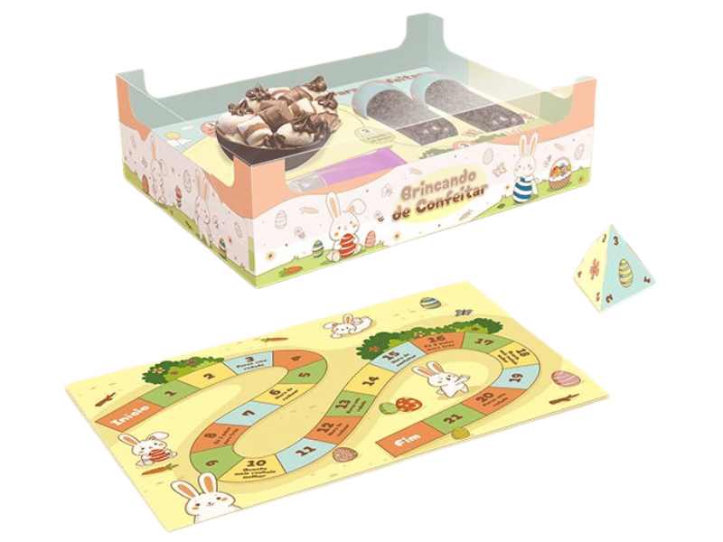 Caixa Mini Confeiteiro Páscoa Colorir 22,5x16x8 cm - Ideia Embalagens