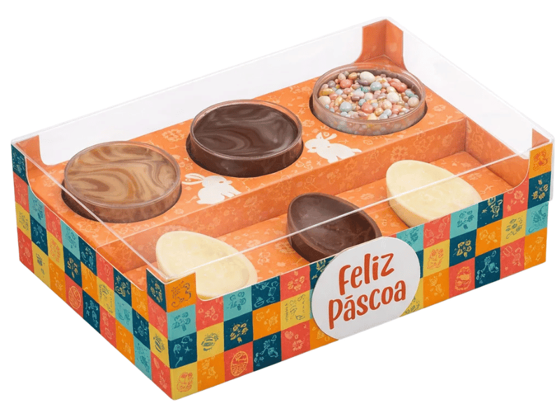 Caixa Mini Confeiteiro Páscoa Divertida Encantado 25x16x7 cm - Ideia Embalagens