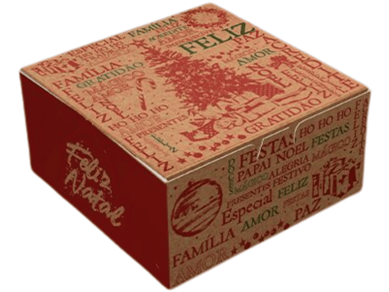 Caixa Natal Essencial para 4 Doces - Ideia Embalagens 