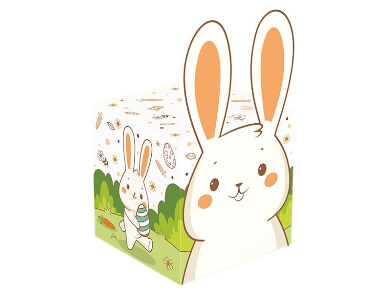 Caixa Orelha Páscoa Colorir 8x8x8 - Ideia Embalagens