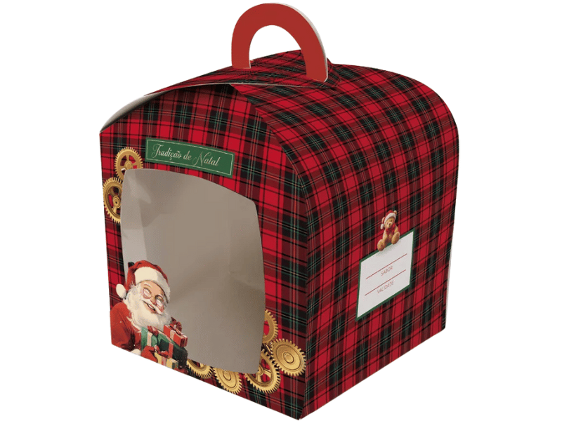Caixa Panetone Arco Natal c/ Visor Magia Infinita 100g - Cromus 