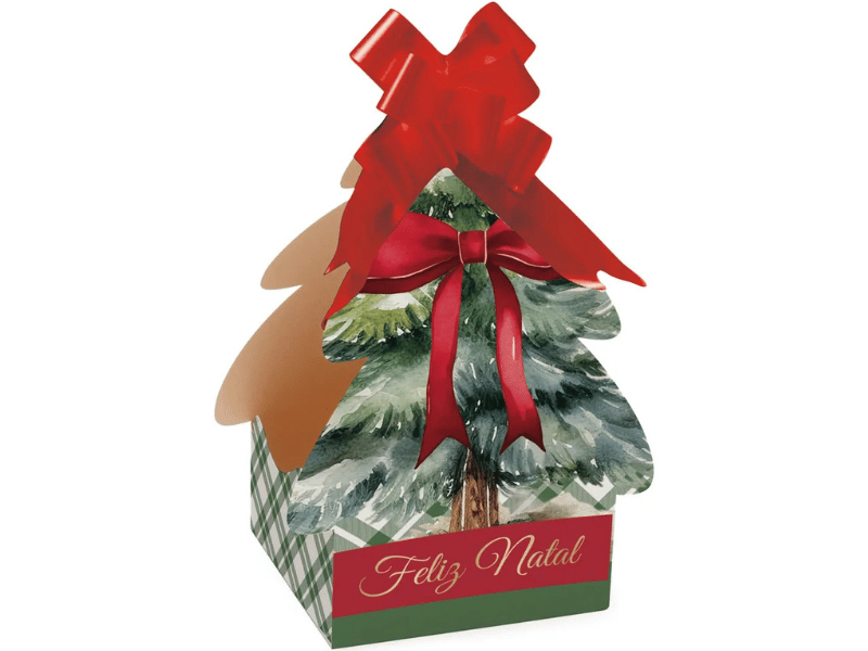 Caixa Panetone Árvore Pinheiro 500g - Cromus