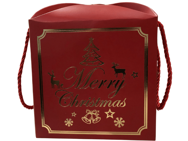 Caixa Panetone Vermelho Merry Christmas 250g  - Tuut