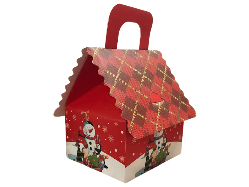 Caixa Papel Casinha Boneco de Neve 12x10x13 cm - Tuut
