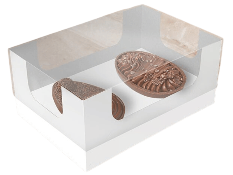 Caixa para 2 Mini Ovos de 50g Branco Essencial - Ideia Embalagens