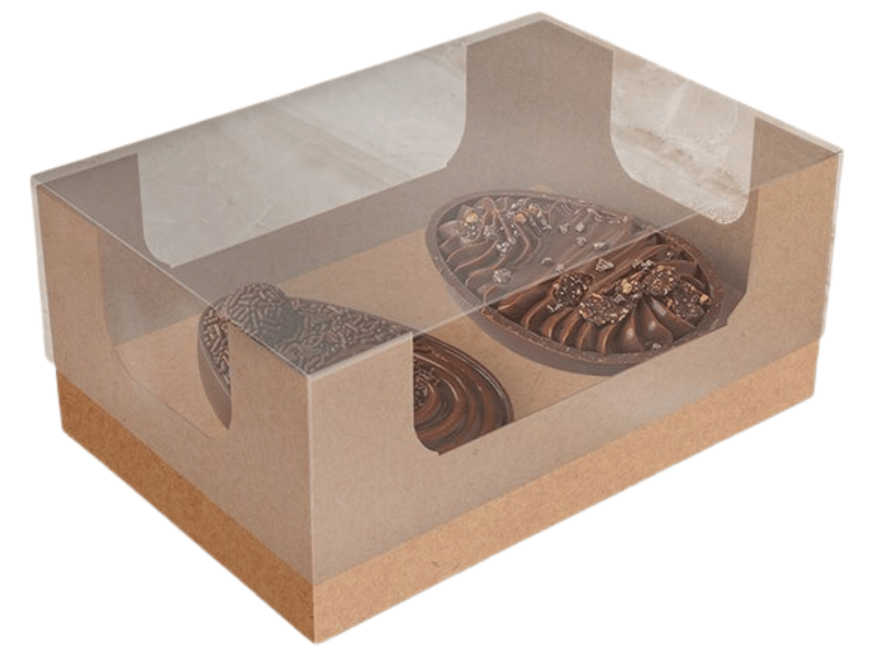 Caixa para 2 Mini Ovos de 50g Kraft Essencial - Ideia Embalagens 