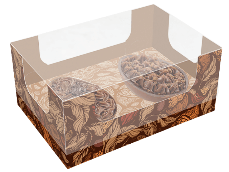 Caixa para 2 Mini Ovos de 50g Puro Cacau - Ideia Embalagens