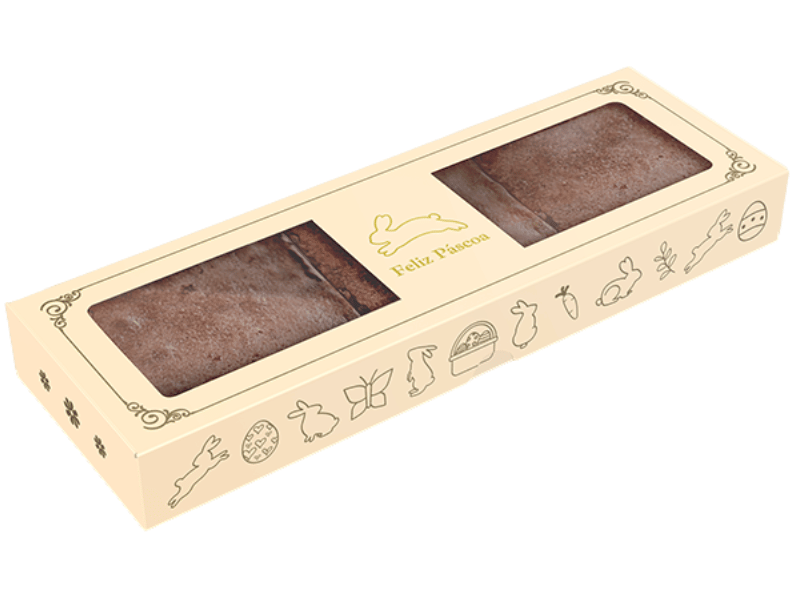 Caixa para 3 Brownies Páscoa Luz - Ideia Embalagens 