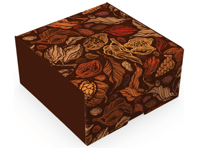 Caixa para 4 Doces Puro Cacau - Ideia Embalagens