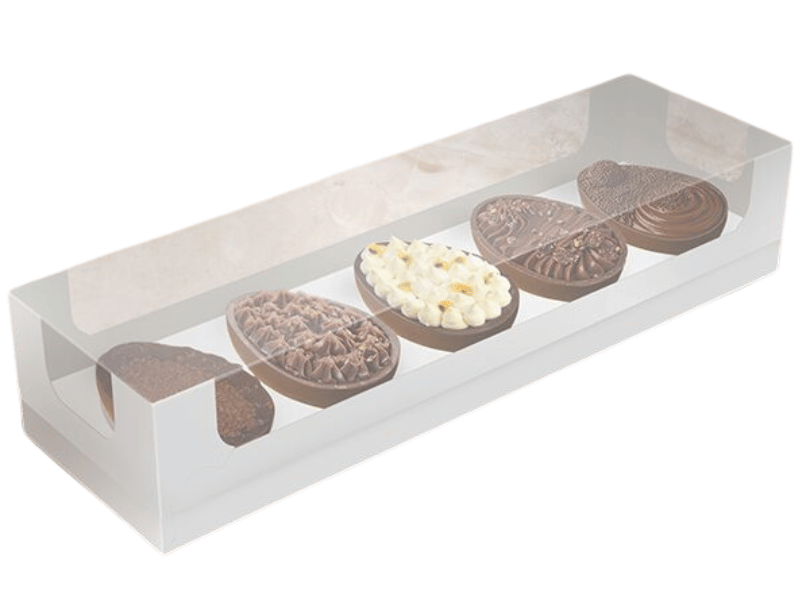 Caixa para 5 Mini Ovos de 50g Branco Essencial - Ideia Embalagens 